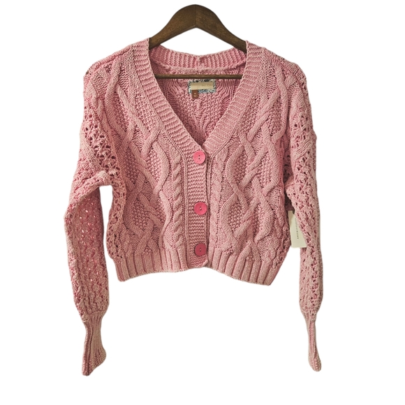 Anthropologie Pilcro Cable Knit Cardigan Sweater - Picture 6 of 8